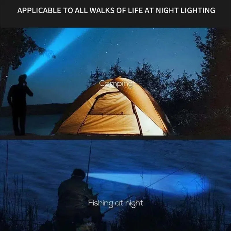 Rechargeable LED Headlamp – Powerful Head Flashlight for Camping, Hiking, Fishing & Outdoor Adventures