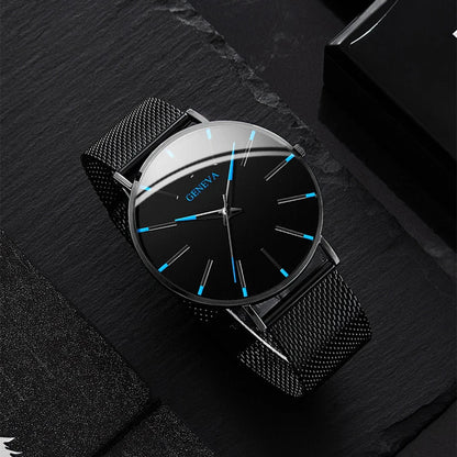 Henry Ultra-Thin Mesh Quartz Watch – Minimalist Business Watch for Men