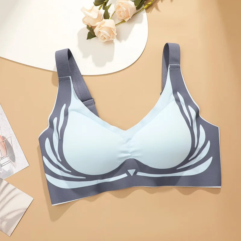 Plus Size Super Gather Push-Up Bra – Seamless Soft Support Full Cup Comfort Bra (Wire-Free)