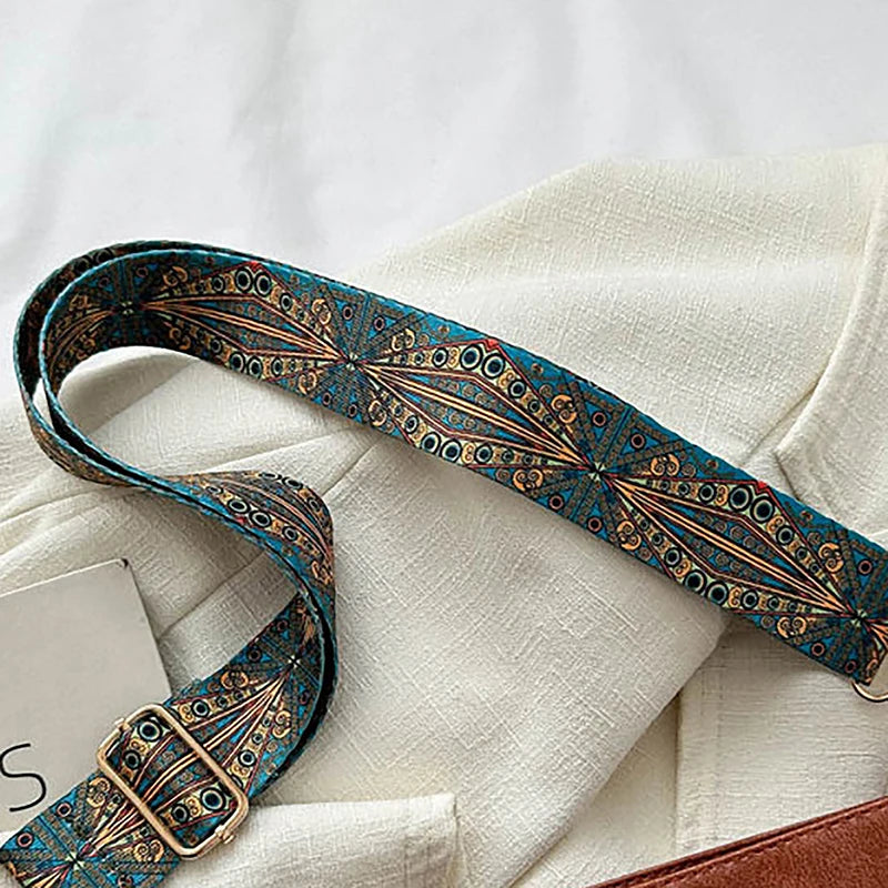 Wide Geometric Strap Shoulder Bag Large Capacity Crossbody Bags For Women,Retro Pu Leather Women's Bag For Shopping Travel