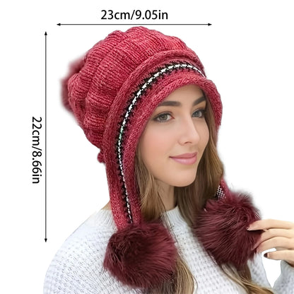 AuroraFleece™ Winter Knit Earflap Hat