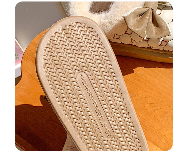 BowWarm™ Platform Ankle Snow Slippers for Women