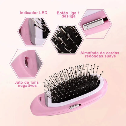 ZenGlow™ Ionic Relaxation Hairbrush — Anti-Static Scalp Massage & Gentle Detangling