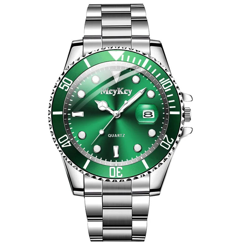 TitanLux™ Men’s Business Quartz Watch – Luxury Large Dial Calendar Watch