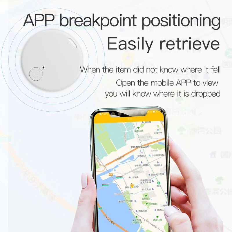 Mini Bluetooth GPS Smart Tracker – Anti-Lost Keychain & Wallet Locator with Mobile App