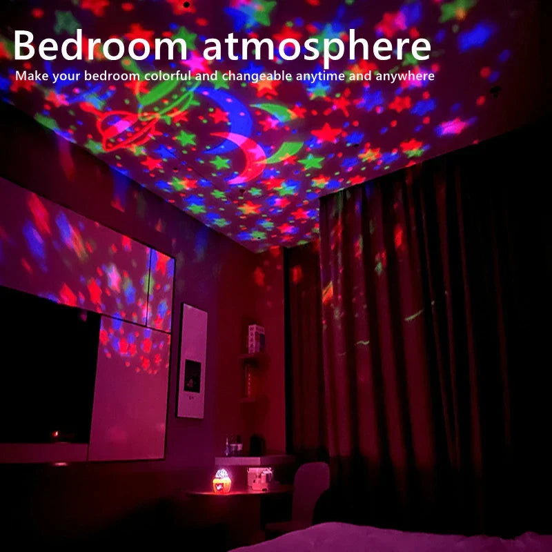 *LED Starry Galaxy Ocean Wave Projector - RGB Smart Remote Control Lamp for Home Decor
