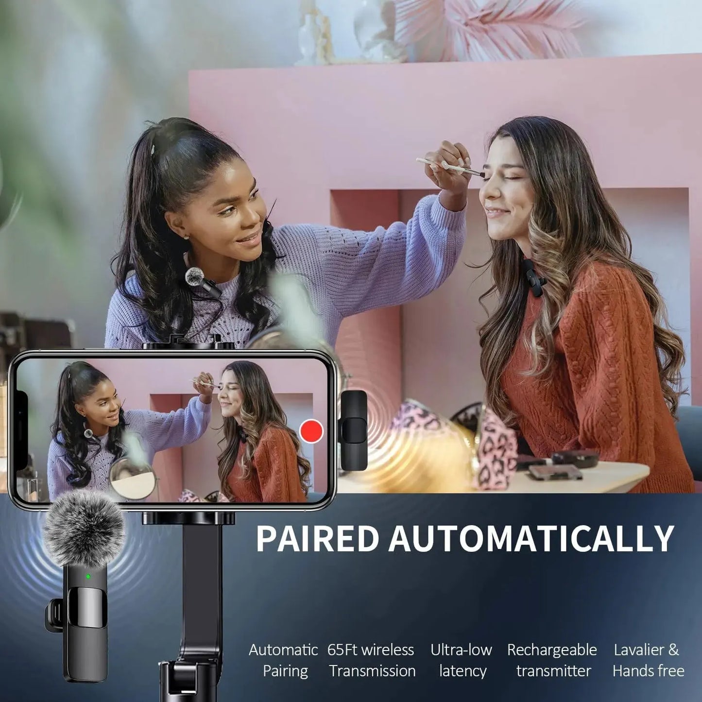 ClearWave™ Wireless Lavalier Microphone – Mini Clip-On Mic for iPhone, Android & Laptop (Plug & Play)