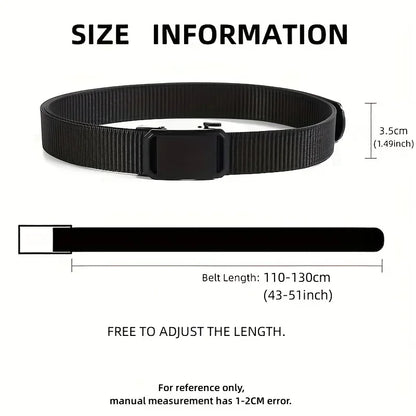 Jack Automatic Buckle Canvas Belt – Tactical Outdoor Workwear Belt for Men
