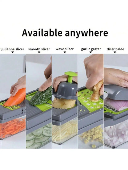 14-in-1 Multifunction Vegetable Chopper – Food Slicer & Dicer Set with Container