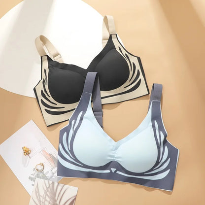Plus Size Super Gather Push-Up Bra – Seamless Soft Support Full Cup Comfort Bra (Wire-Free)