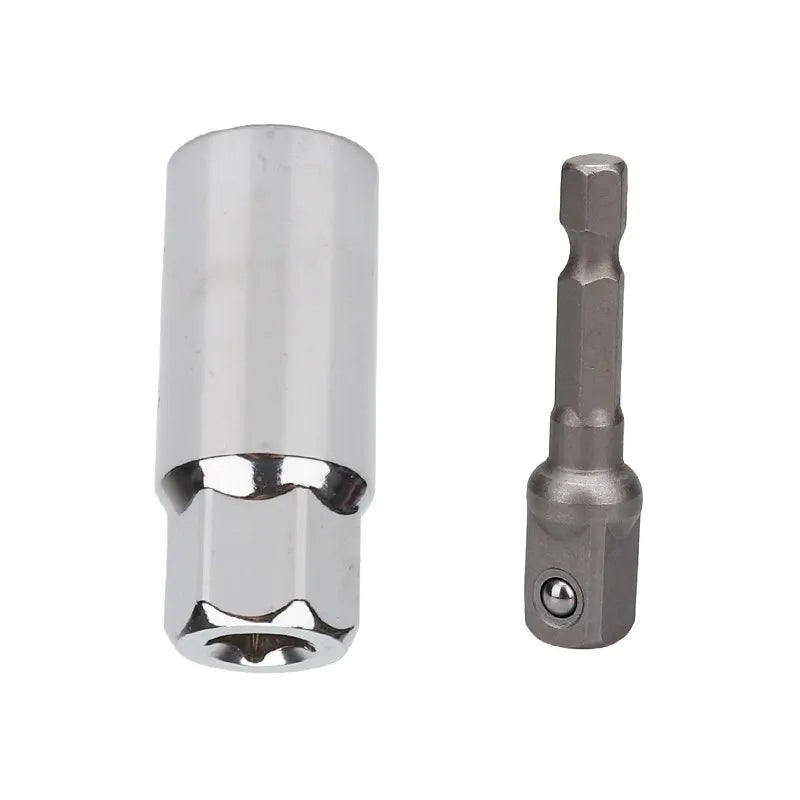 🔧 Universal Ratchet Wrench with Adjustable Socket Head (7–19mm / 11–32mm)