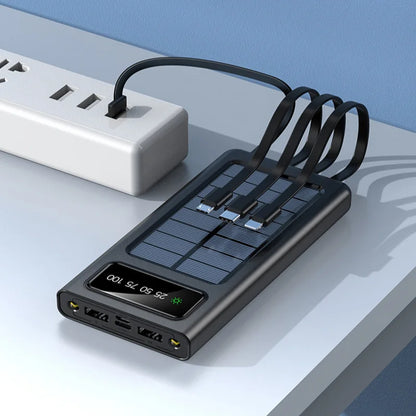 Solar Power Bank – High-Capacity Fast Charging Outdoor Portable Battery