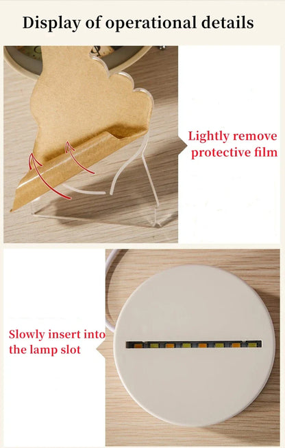 BearGlow™  3D Creative Bear Lamp - Acrylic USB LED Night Light for Home Decor and Gifts