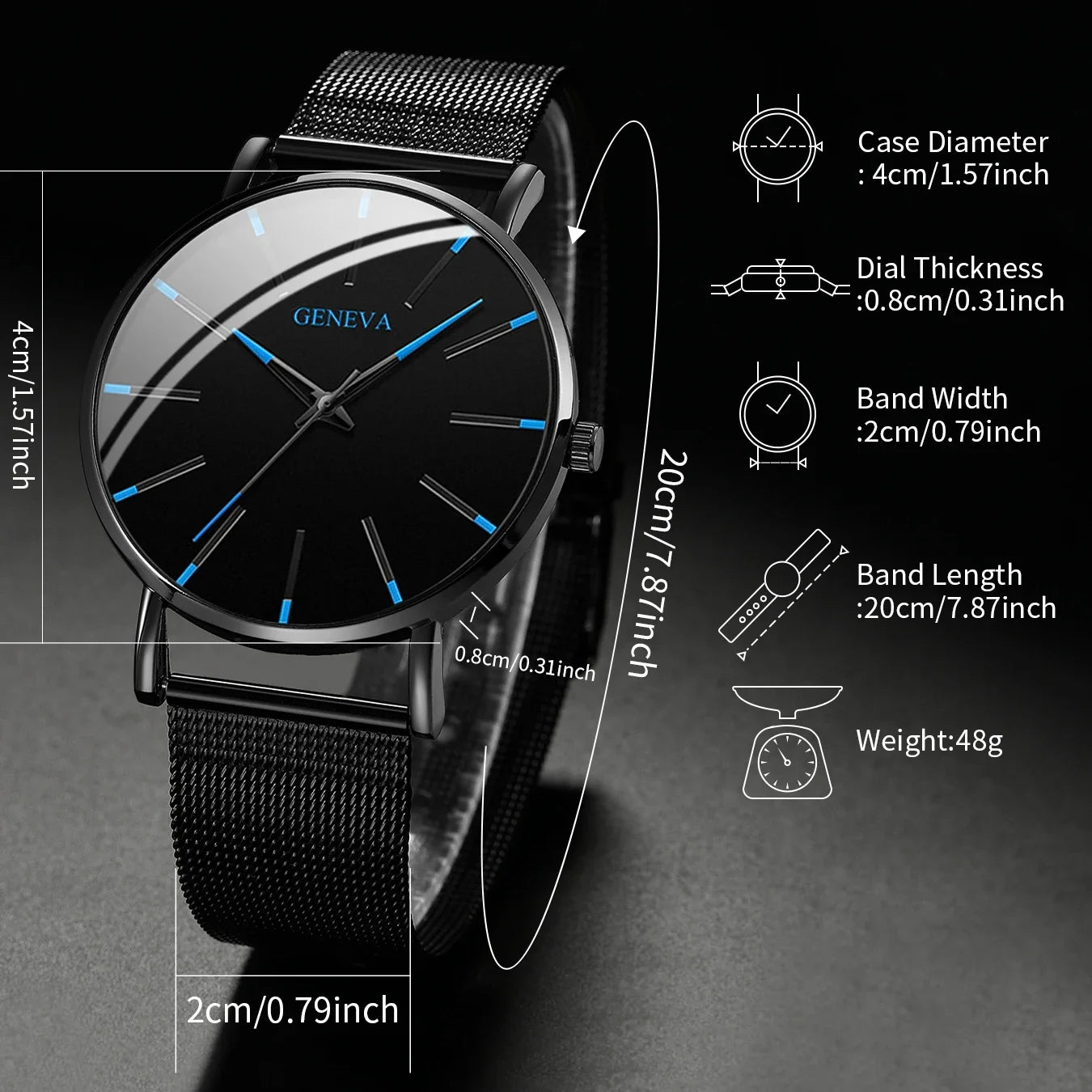 Henry Ultra-Thin Mesh Quartz Watch – Minimalist Business Watch for Men