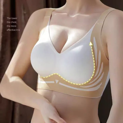 Plus Size Super Gather Push-Up Bra – Seamless Soft Support Full Cup Comfort Bra (Wire-Free)