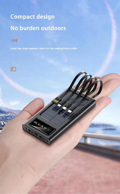 Solar Power Bank – High-Capacity Fast Charging Outdoor Portable Battery