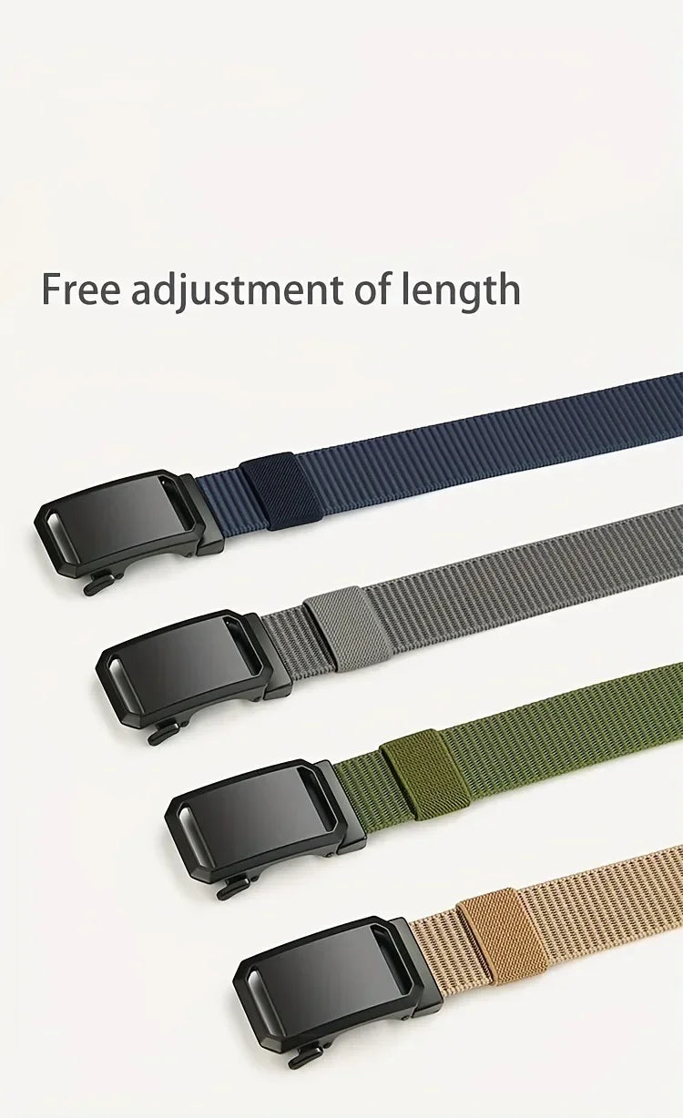 Jack Automatic Buckle Canvas Belt – Tactical Outdoor Workwear Belt for Men
