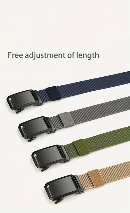 Jack Automatic Buckle Canvas Belt – Tactical Outdoor Workwear Belt for Men