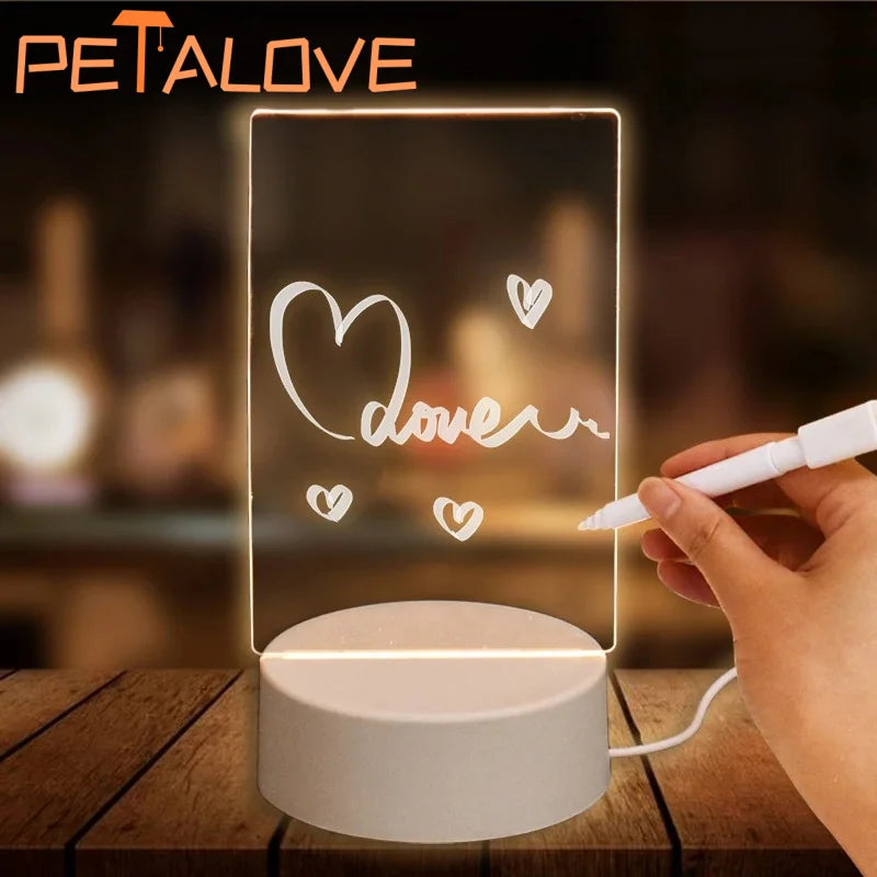 GlowSketch™ Erasable USB Drawing Board & LED Night Light — Creative Lamp for Children’s Bedrooms