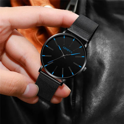 Henry Ultra-Thin Mesh Quartz Watch – Minimalist Business Watch for Men