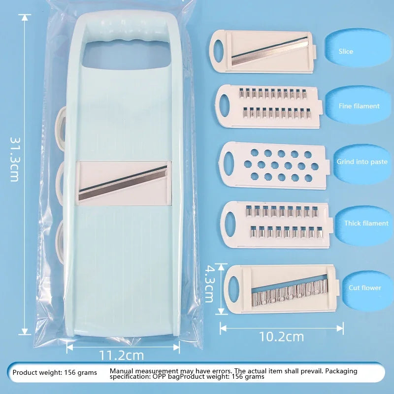 5-in-1 Vegetable Chopper – Multi-Functional Onion Chopper, Mandoline Slicer & Veggie Dicer