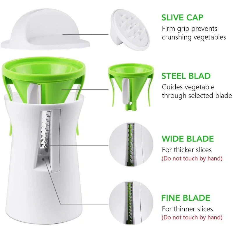 Heavy Duty Vegetable Spiralizer – Zucchini Noodle & Spaghetti Slicer Cutter