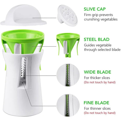 Heavy Duty Vegetable Spiralizer – Zucchini Noodle & Spaghetti Slicer Cutter