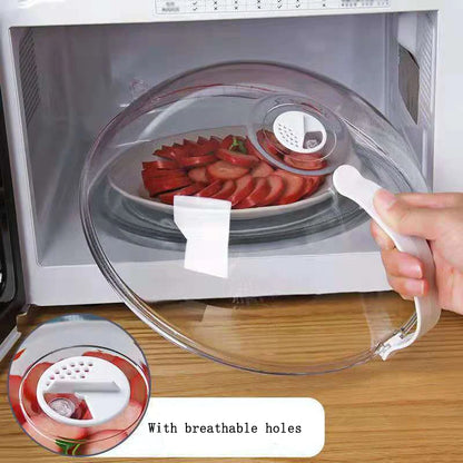 Transparent Microwave Food Cover – Heat Resistant Splash Proof Heating Lid for Kitchen Use