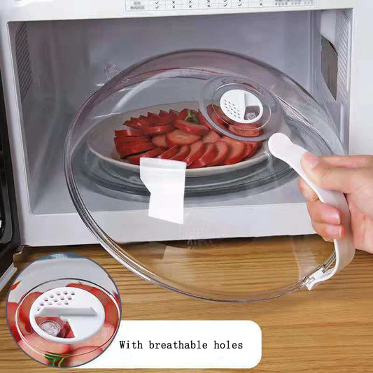 Transparent Microwave Food Cover – Heat Resistant Splash Proof Heating Lid for Kitchen Use