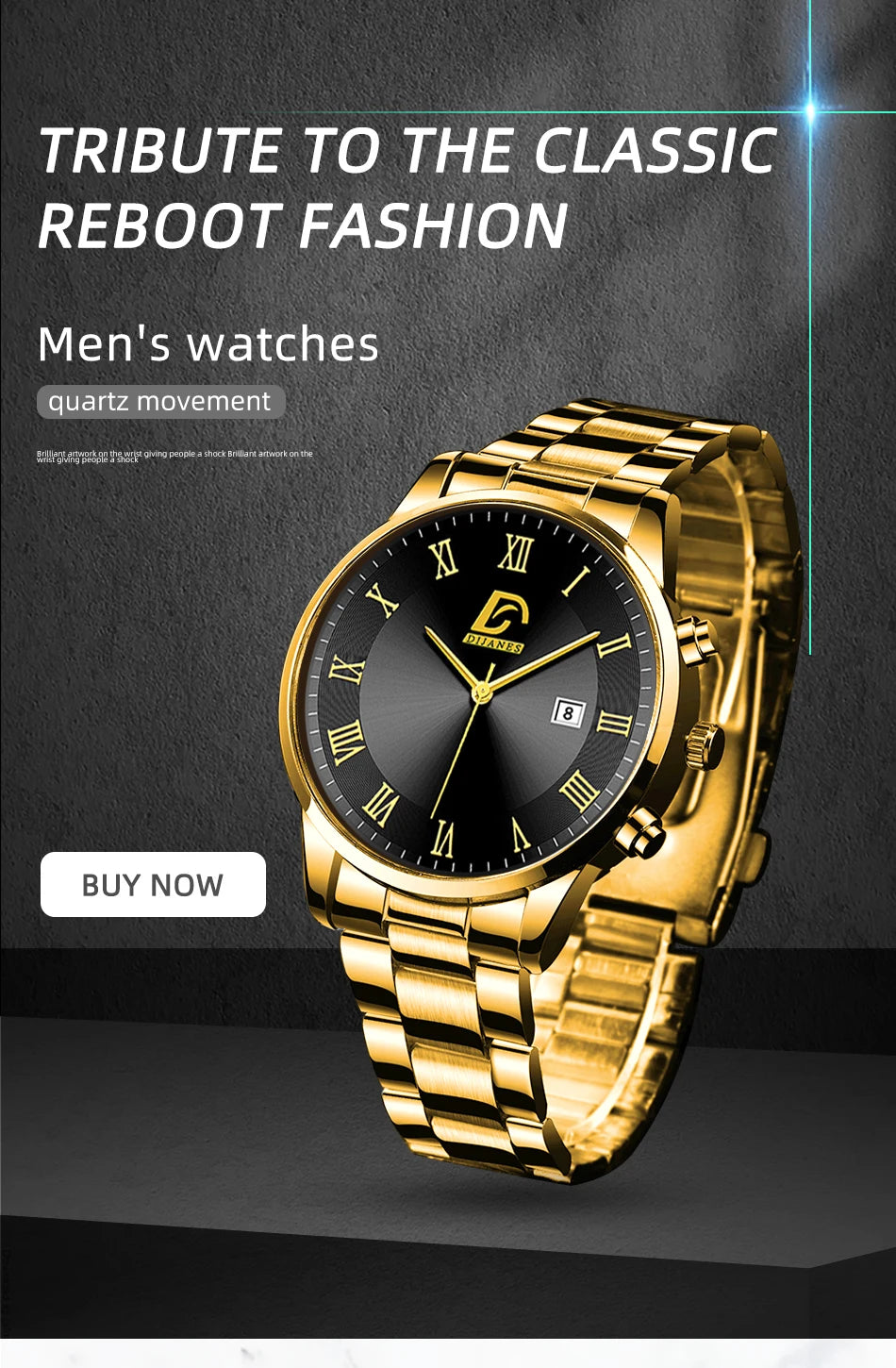 Fashion Mens Gold Watches Luxury Minimalist Quartz Wrist Watch Men Business Casual Calendar Watch Reloj Hombre