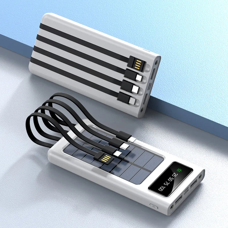 Solar Power Bank – High-Capacity Fast Charging Outdoor Portable Battery