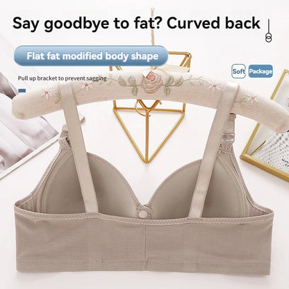 Front Buckle Push-Up Bra – Plus Size Seamless Comfort Bra with Adjustable Straps