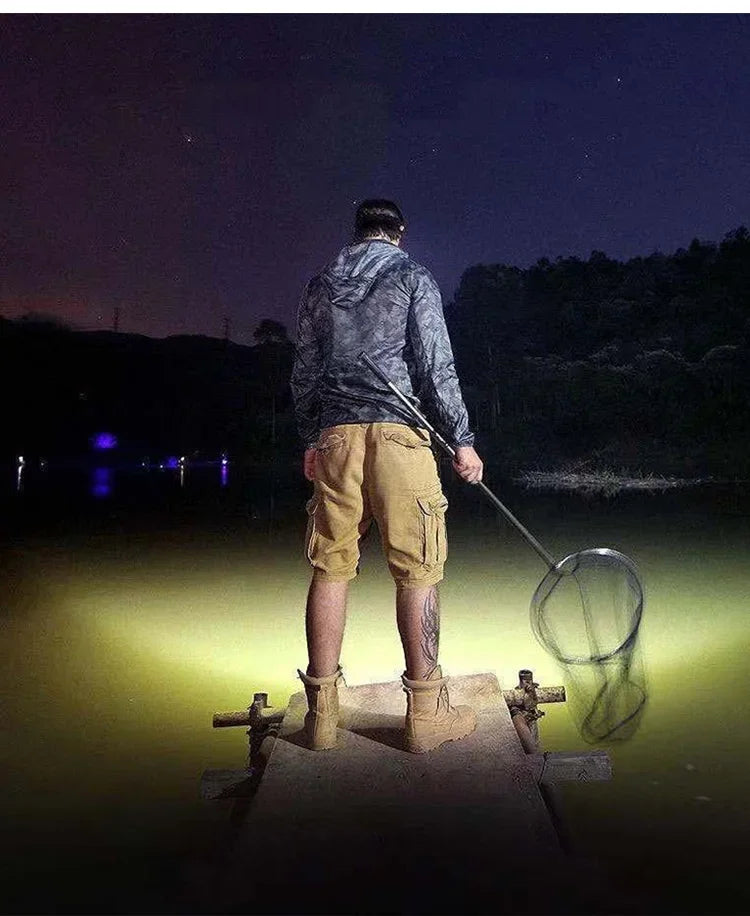 Rechargeable LED Headlamp – Powerful Head Flashlight for Camping, Hiking, Fishing & Outdoor Adventures