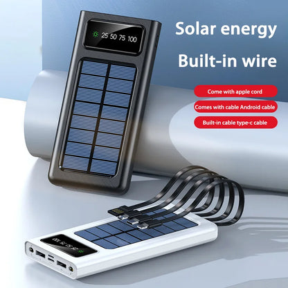 Solar Power Bank – High-Capacity Fast Charging Outdoor Portable Battery