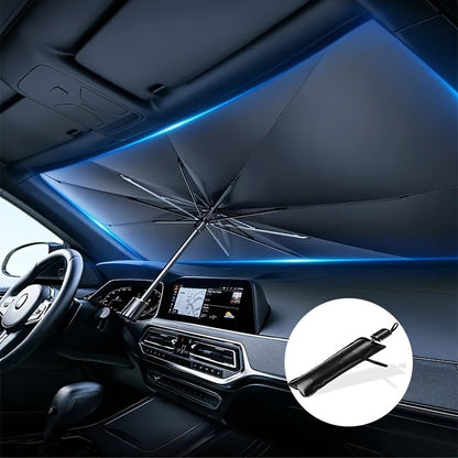SunGuard™ Car Windshield Sunshade Umbrella – Folding Heat & UV Protection Front Window Cover
