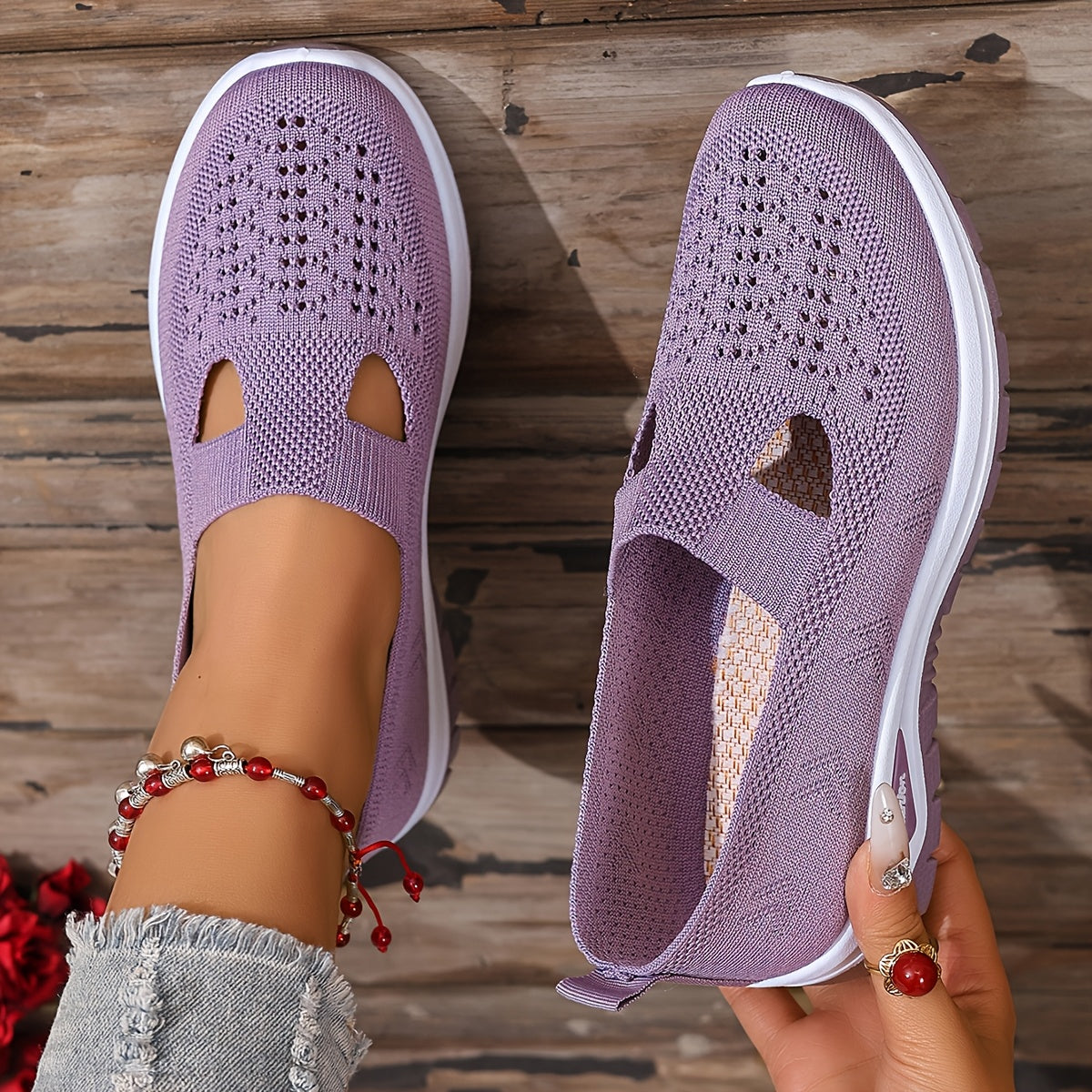 Casual Breathable Slip-On Walking Sneakers
