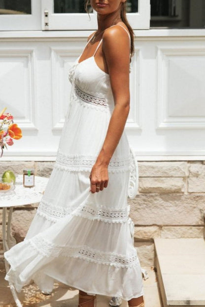 Giulia Lace Trim A-Line Maxi Sundress