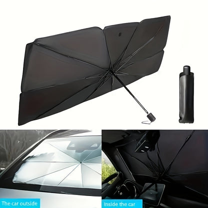 SunGuard™ Car Windshield Sunshade Umbrella – Folding Heat & UV Protection Front Window Cover