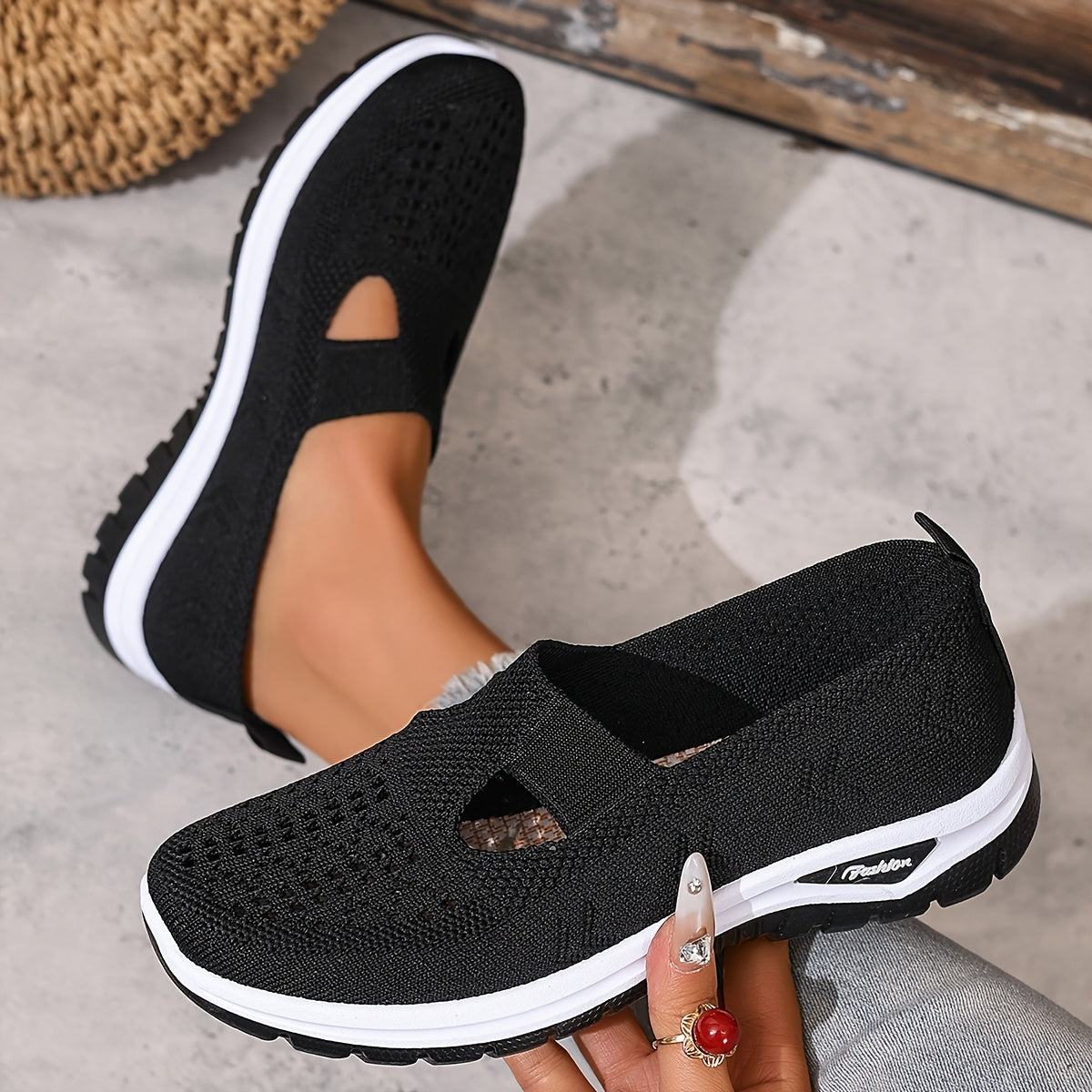 Casual Breathable Slip-On Walking Sneakers