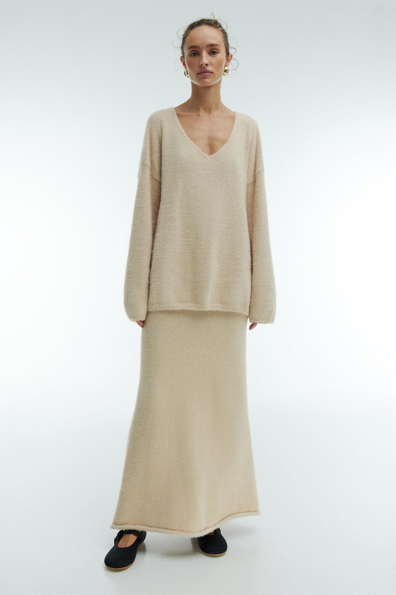 Babi V-Neck Knit Set