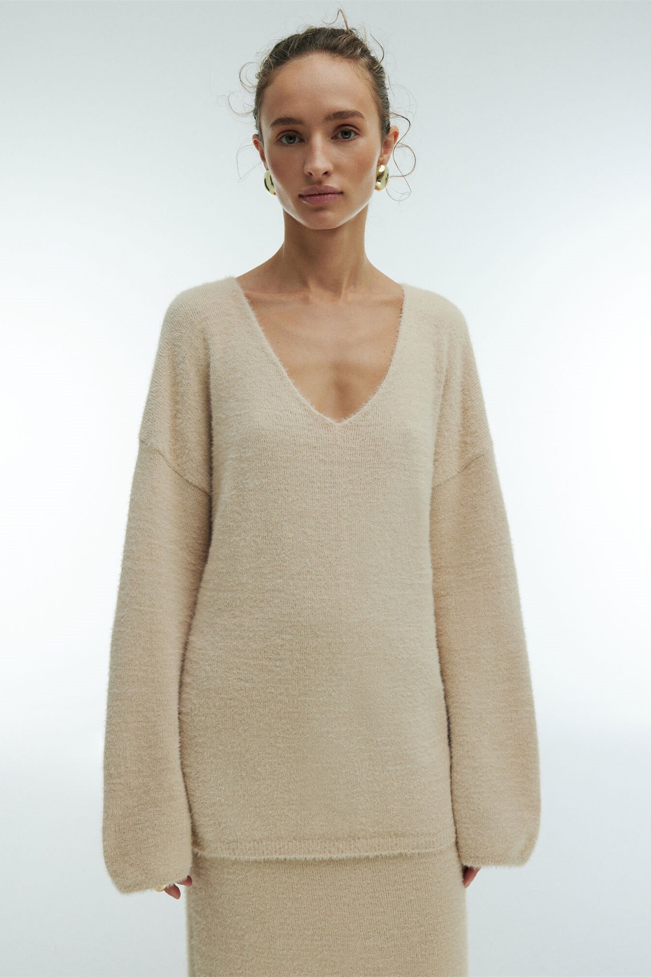 Babi V-Neck Knit Set