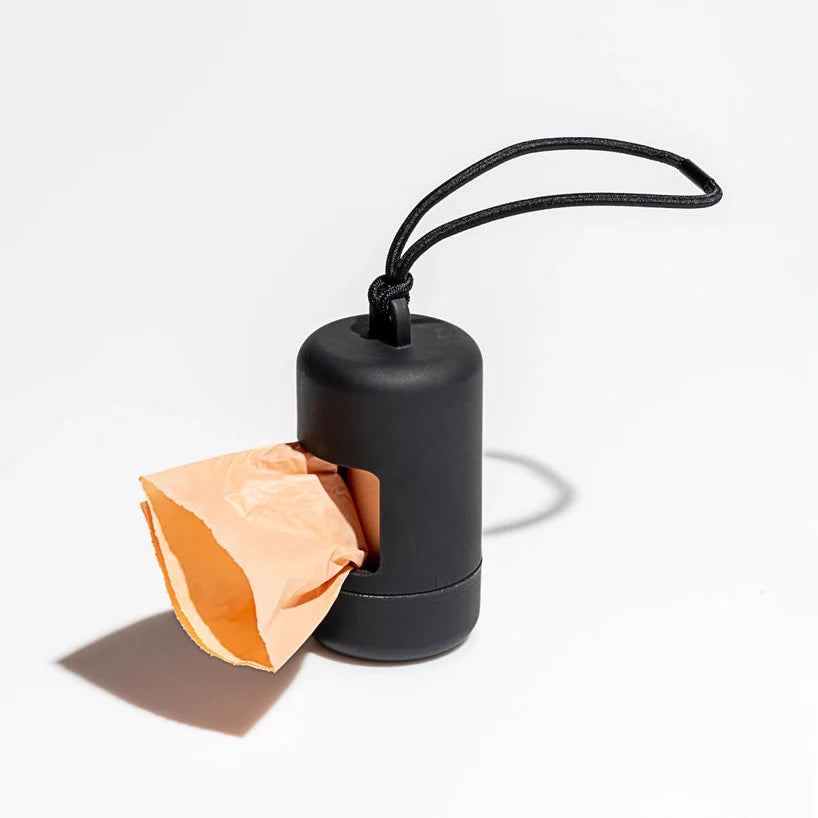 Dog Poop Bag Carrier – Leash Attachment Dispenser with Twist-Top Reload System