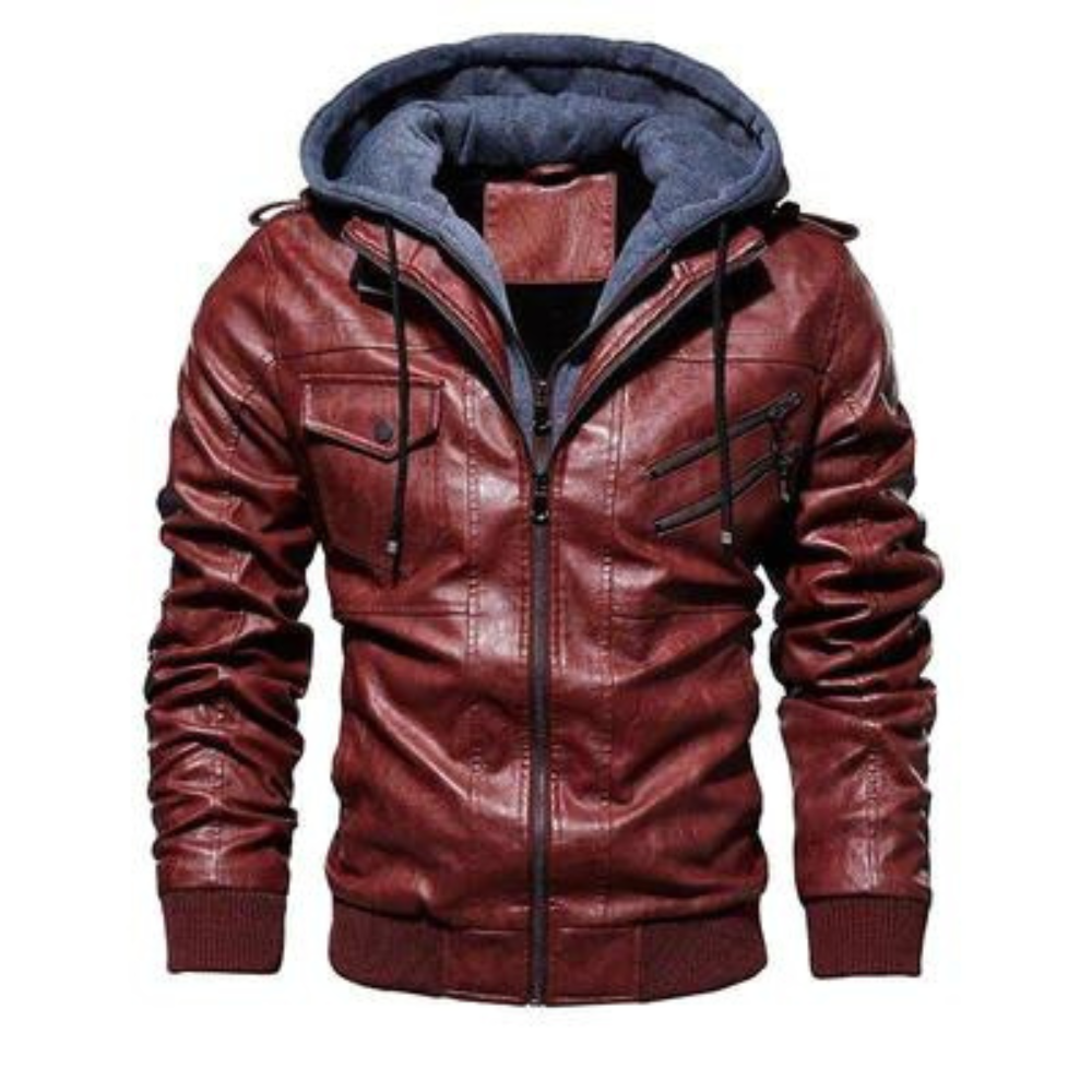 Premium Men's Genuine Leather Jacket - Free Shipping