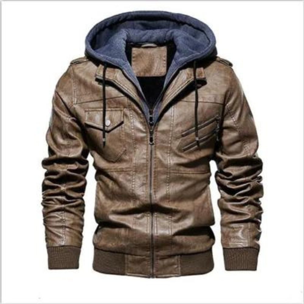Premium Men's Genuine Leather Jacket - Free Shipping
