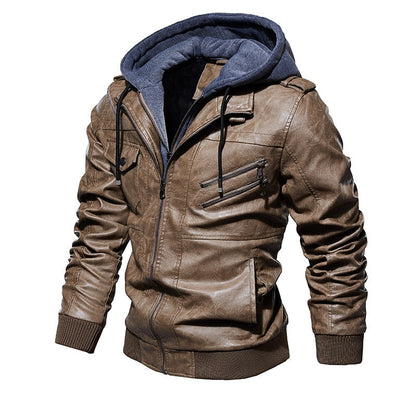 Premium Men's Genuine Leather Jacket - Free Shipping