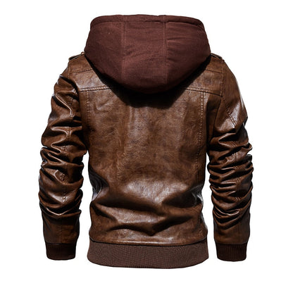 Premium Men's Genuine Leather Jacket - Free Shipping