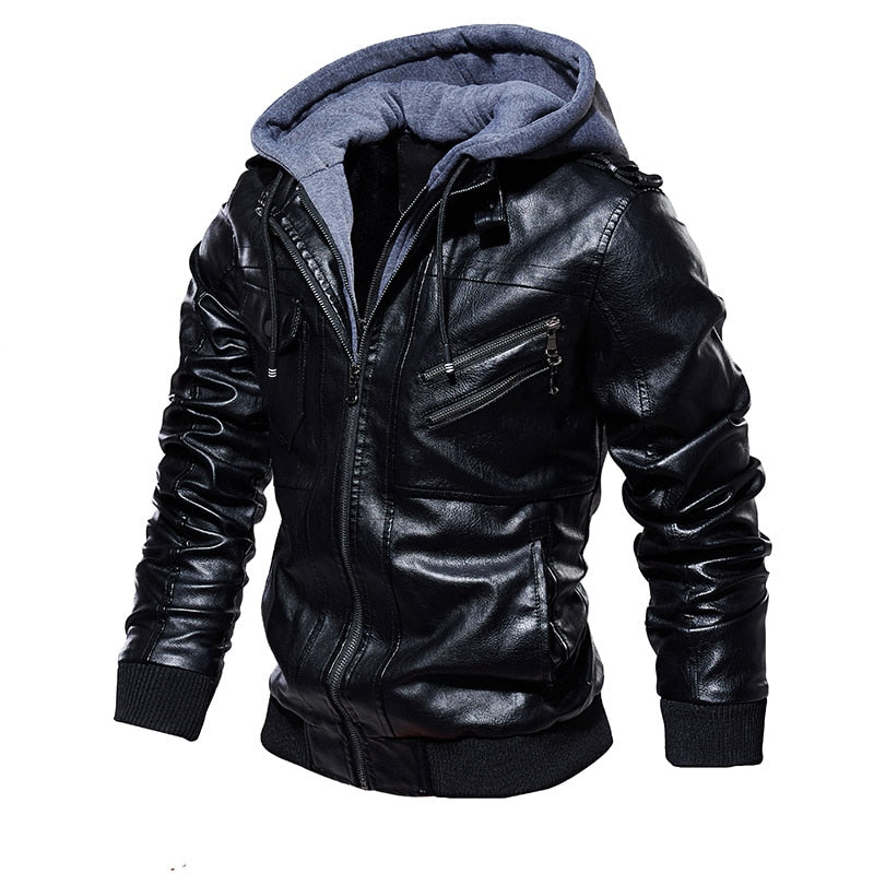 Premium Men's Genuine Leather Jacket - Free Shipping