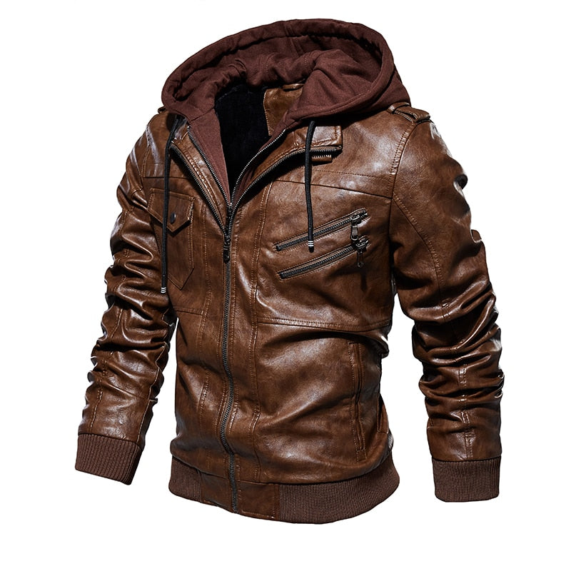 Premium Men's Genuine Leather Jacket - Free Shipping